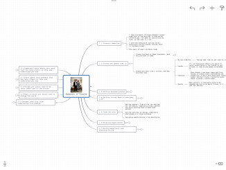 Screenshot of a mind map in Mindomo